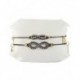 Fatma's Hand Auspicious Double Bracelet Black Chain