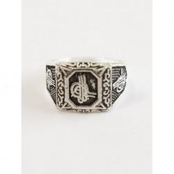 Square Silver Plated Men Ring