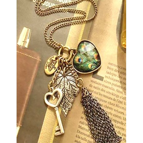 Switched Heart Long Necklace