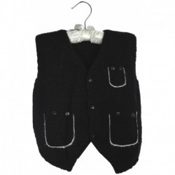 Baby Vest Top In Black