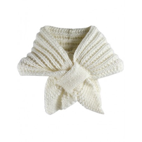 Baby Scarf White Wool