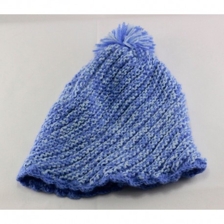 Childrens Blue Casual Knıtted Hat