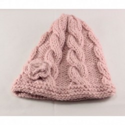 Childrens Knitted Hat In Powder Pink