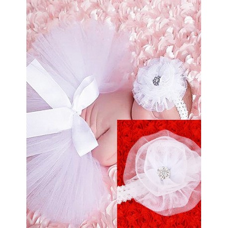 Baby Tulle White Skirt Hair Band