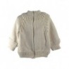 Baby Cardigan In Cream With Zip 1.Model