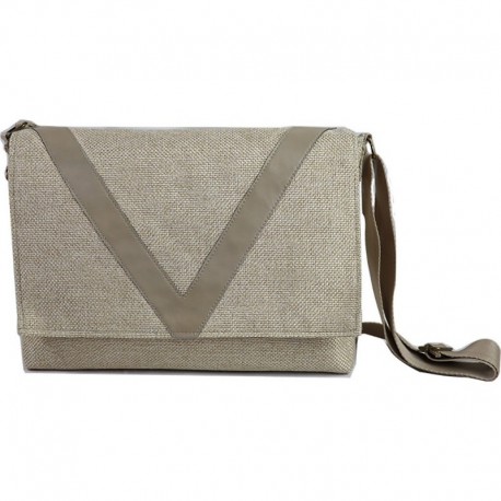 Ve Design Horizontal Postman's Bag Cream Color