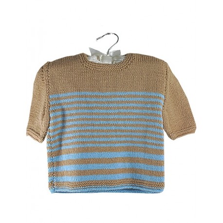 Baby Jumper In Brown And Blue