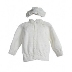 Baby Cardigan Set İn White