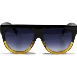 Hand Polish Viktorya Model All Framed Black Yellow Sunglasses