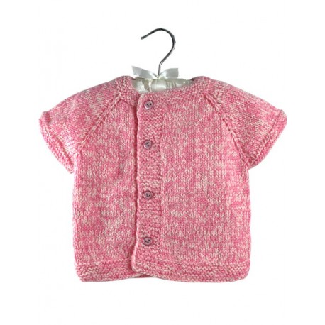 Baby Vest In Pink With Side Buttons