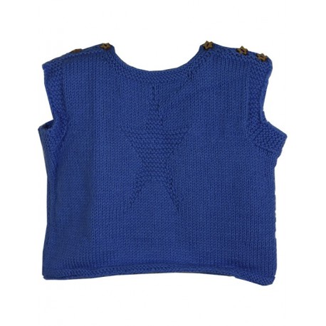 Baby Vest In Blue With Star Design