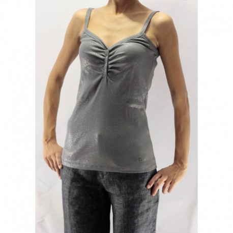 Jimmy Key Strappy Vest Top With A Shine