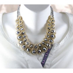 Necklace Gray Beaded Chain