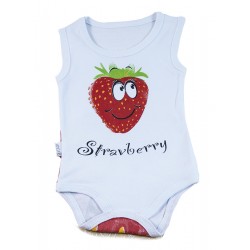 Strapped Baby Badge Strawberry Patterned
