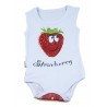 Strapped Baby Badge Strawberry Patterned