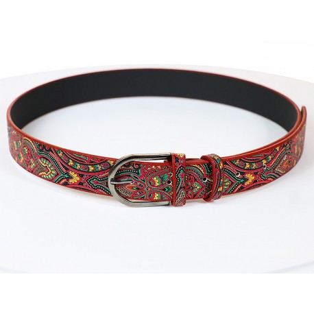 Red Color Ethnic Belt