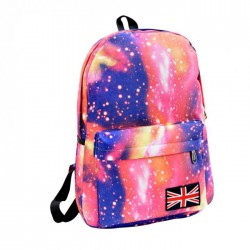 Galaxy Patterned Pink Backpack