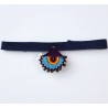 Custom Design Ethnic Model Needle Colored Jeans Leash Necklace