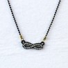 Black Chain Small Eternity Marked Necklace