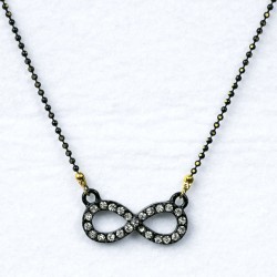 Black Chain Eternity Marked Necklace