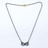 Black Chain Eternity Marked Necklace