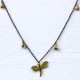Black Chain Dragonfly Small Stone Pendant