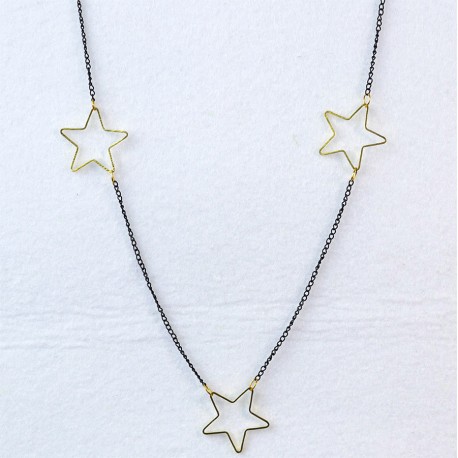 Black Chain Star Necklace