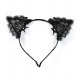 Lacy Cat Black Crown With Ear