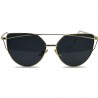 Gothic Steampunk Metal Cat Black Glass Gold Color Framed Sunglasses