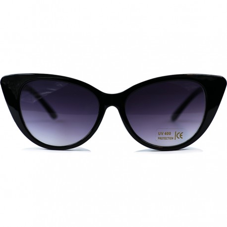 Steampunk Slant Eyed Cat Model Black Framed Sunglasses