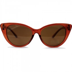 Steampunk Slant Eyed Cat Model Brown Framed Sunglasses