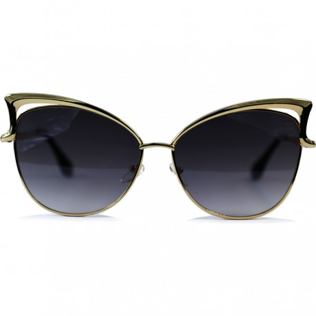 Cat Model Yellow Color Metal Frame Black Degree Glass Sunglasses