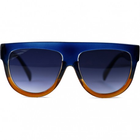 Hand Polish Viktorya Model All Framed Blue Sunglasses