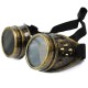 Gothic Steampunk Motorcu Model Siyah Camlı Antik Sarı Unisex Güneş Gözlüğü