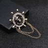 FashionMoon Mariner Inlaid Model Chain Necklace Brooch