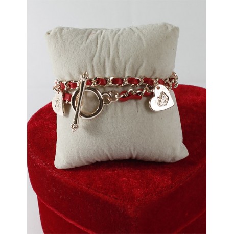 Leather Chain Red Bracelet