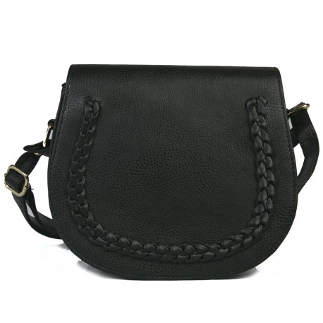 Cotton Model Braided Black Color Shoulder Bag