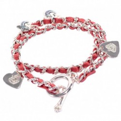 Leather Chain Red Bracelet