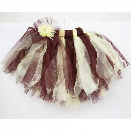 Yellow Brown Children Tulle Skirt