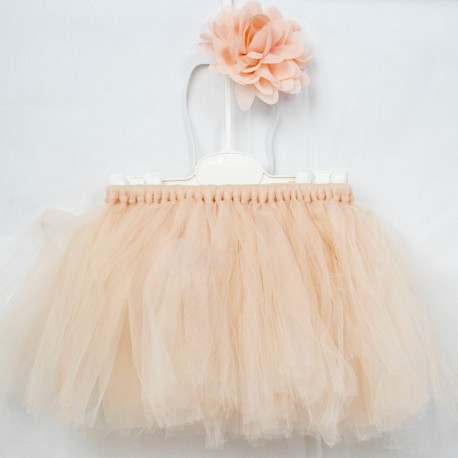Baby Tulle Set Pubra Pink Skirt Hair Band