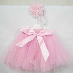 Baby Tulle Set Pink Skirt Hair Band