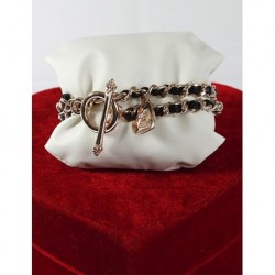 Leather Chain Black Bracelet