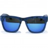 Fashion Moon Wooden View Model Blue Frame Blue Mirrored Sunglasses
