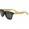 Fashion Moon Bamboo Handle Black Top Gun Frame Sunglasses