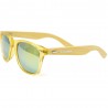 Fashio Moon Bamboo Handle Yellow Ball Gun Frame Sunglasses