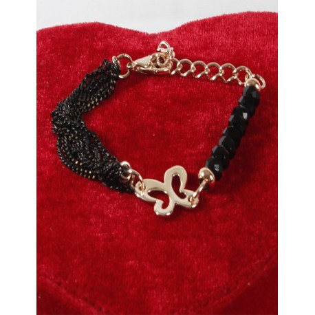 Black Crystal Chain Bracelet