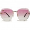 Fashion Moon Scarlet Model Rimless Pink Glazed Sunglasses