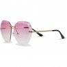 Fashion Moon Scarlet Model Rimless Pink Glazed Sunglasses