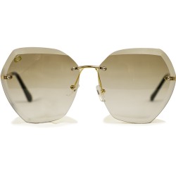 Scarlet Model Rimless Brown Glass Sunglasses