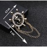 FashionMoon Mariner Inlaid Model Chain Necklace Brooch